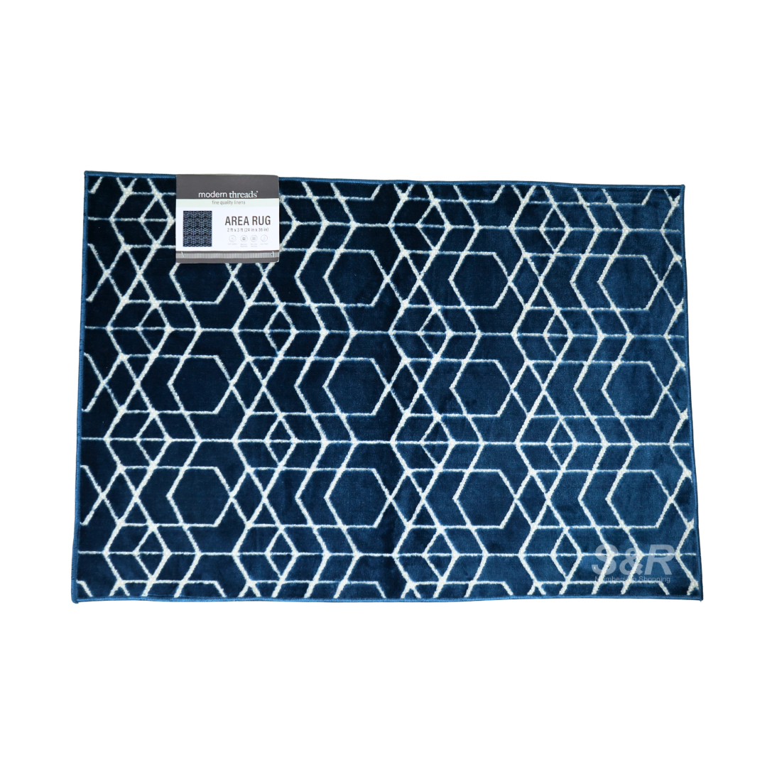 Modern Threads Area Rug Navy Blue 24in x 36in